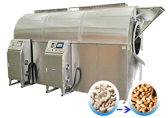 Electromagnetic roasting machine for nuts
